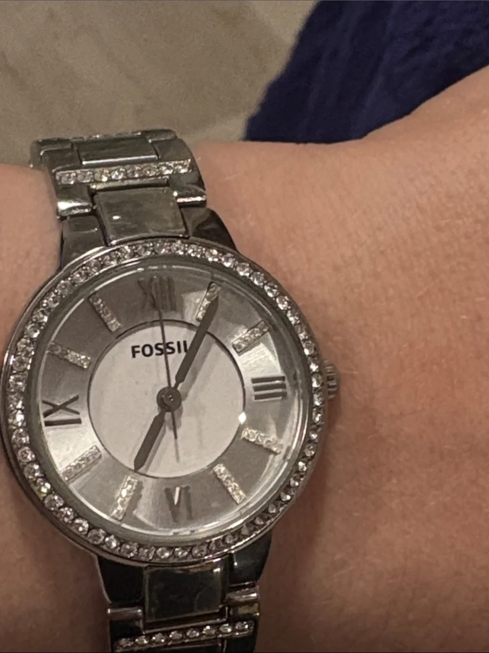 Fossil Women Silver Stainless Steel Analog Wrist Watch